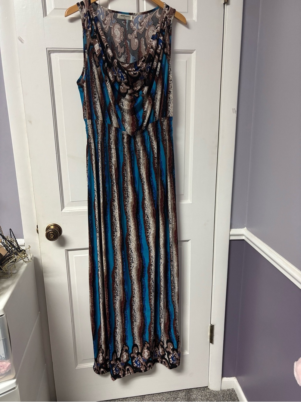 Ace Fashion 3x Maxi Sleeveless Dress Deep Turquoise, Blue, Black White Brown